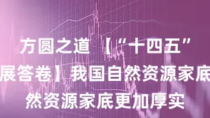 方圆之道 【“十四五”高质量发展答卷】我国自然资源家底更加厚实